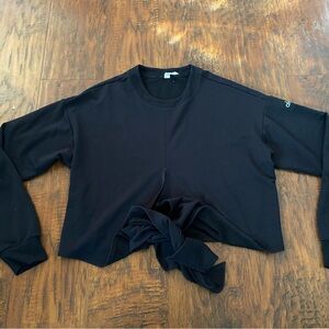 Alo yoga black front tie sweater